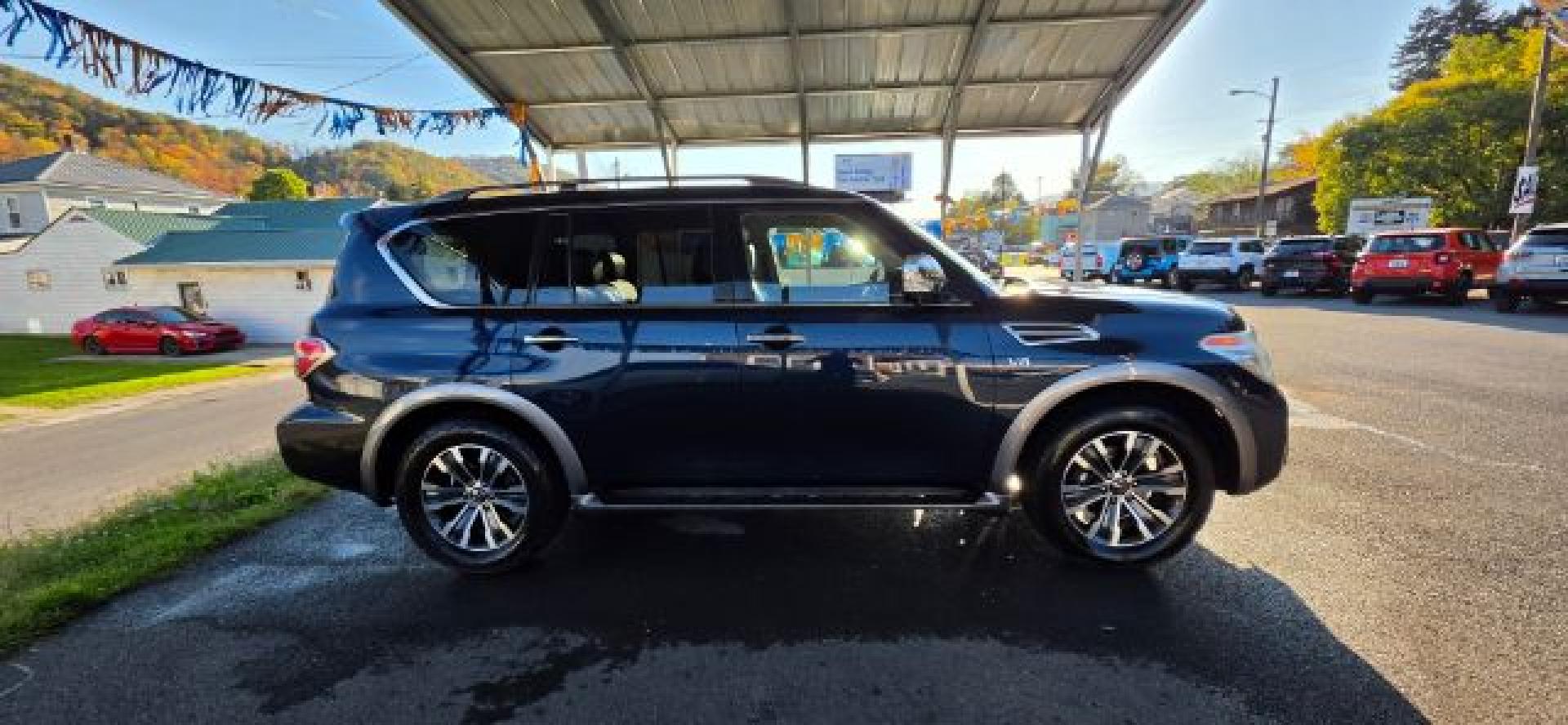2017 BLUE /Charcoal Nissan Armada SL (JN8AY2NCXH9) with an 5.6l V8 engine, AT transmission, located at 353 S. Mineral St., Keyser, WV, 26726, (304) 788-7887, 39.436451, -78.981674- Photo#13